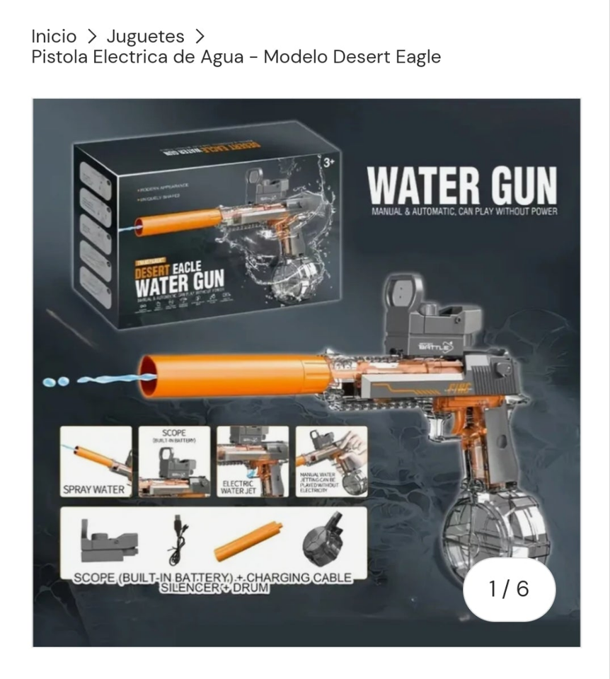 💦Juguéte de agua 💦 electrico  🎇 con luces🎇