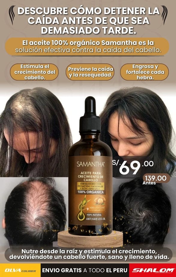 aceite para el crecimiento de cabello SAMANTHA