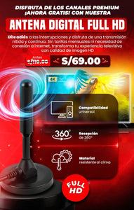 antena digital 4k full HD